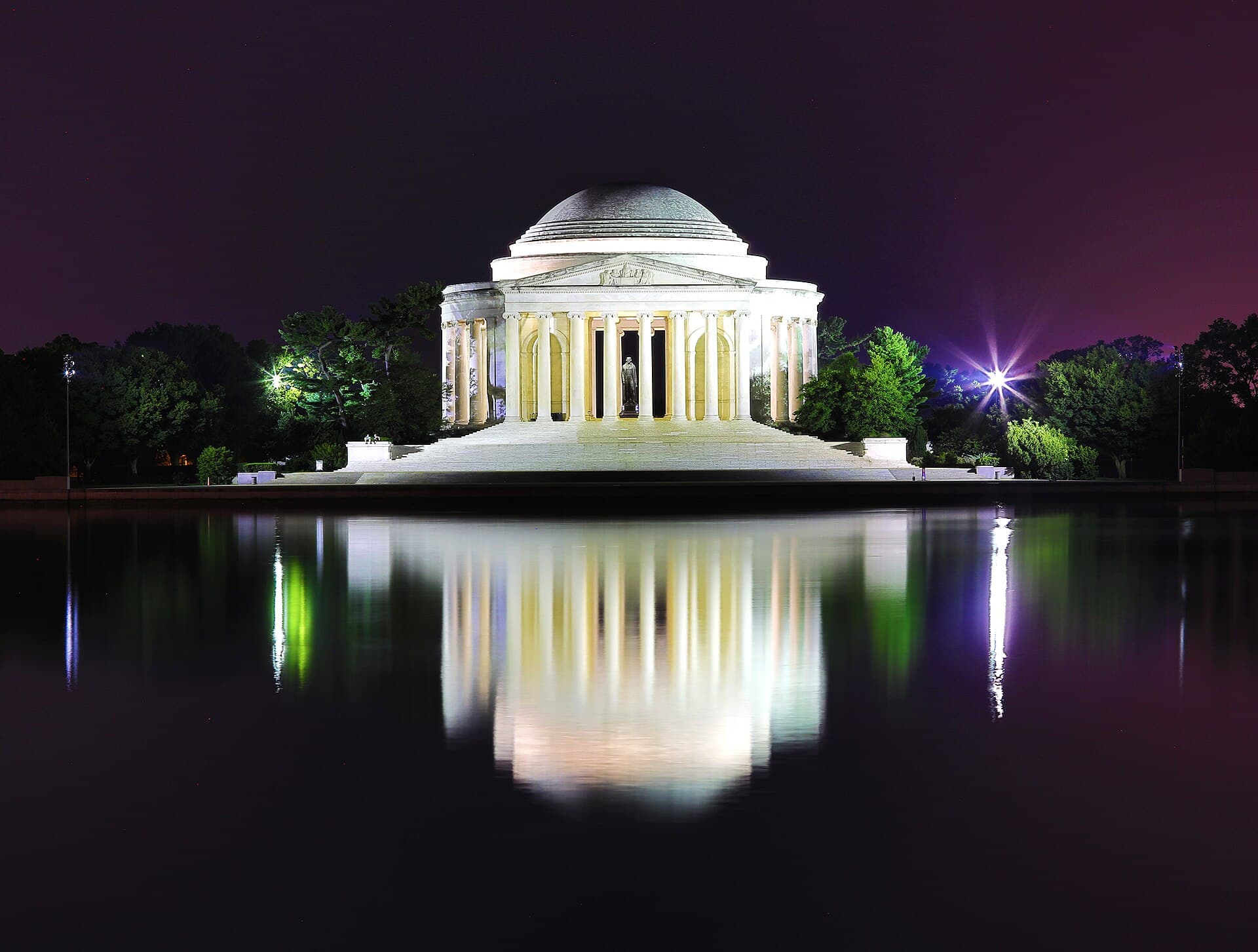 Tidal Basin: Jefferson, MLK and FDR memorials